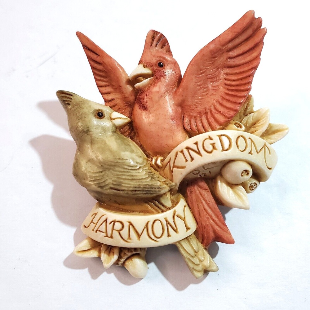 Vintage Harmony Kingdom Royal Watch Cardinal Mates Resin Brooch Pin Retired